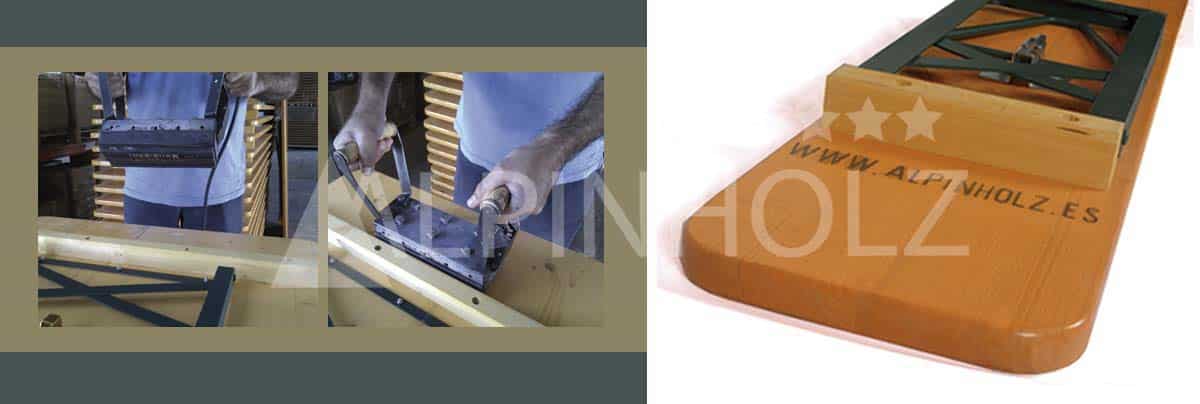 Fabricantes de mesas y bancos plegables de madera alemanas de Alpinholz